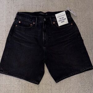 Abercrombie & Fitch Black Loose Denim Shorts